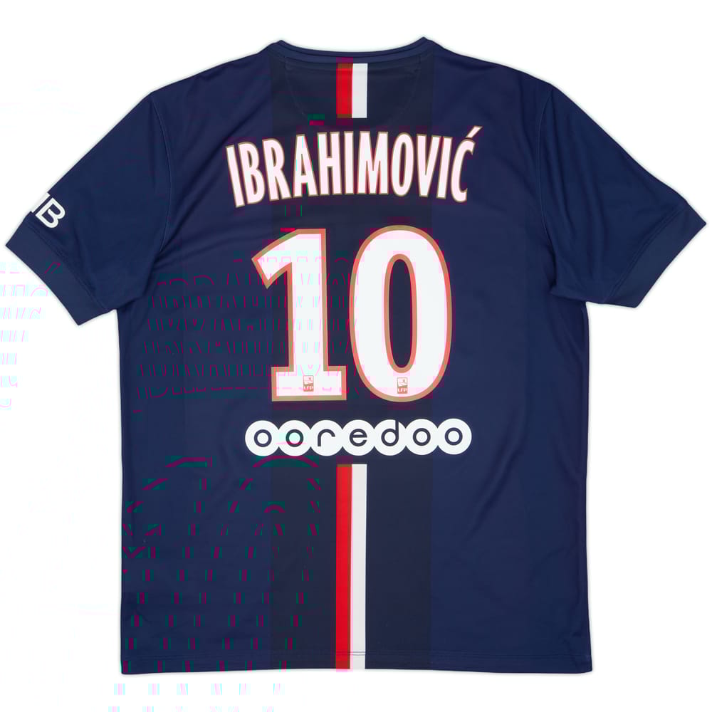 2014-15 Paris Saint-Germain Home Shirt Ibrahimovic #10 - 7/10 - (L)