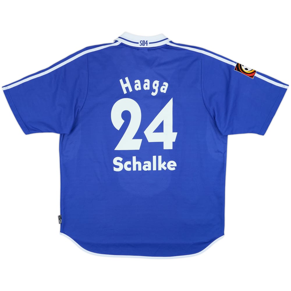 2000-01 Schalke Home Shirt Haaga #24 - 8/10 - (XL)