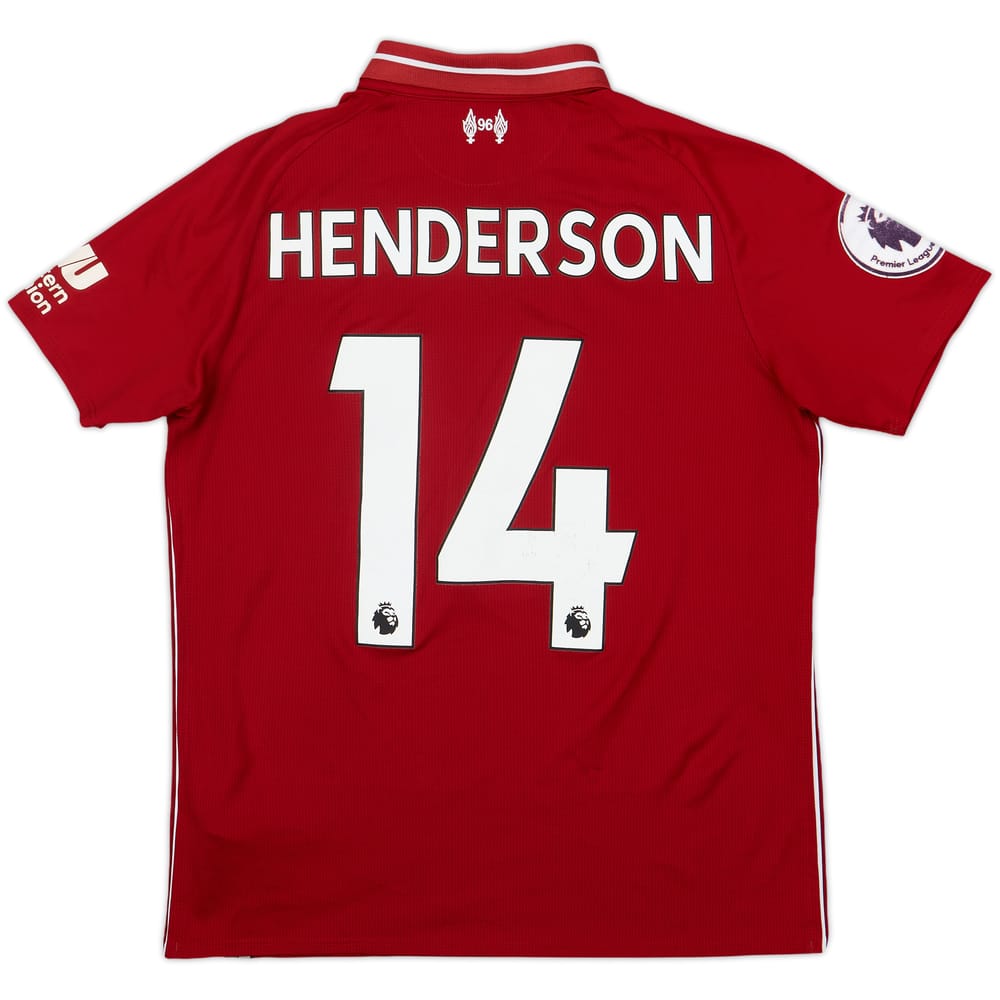 2018-19 Liverpool Home Shirt Henderson #14 - 6/10 - (XL.Boys)