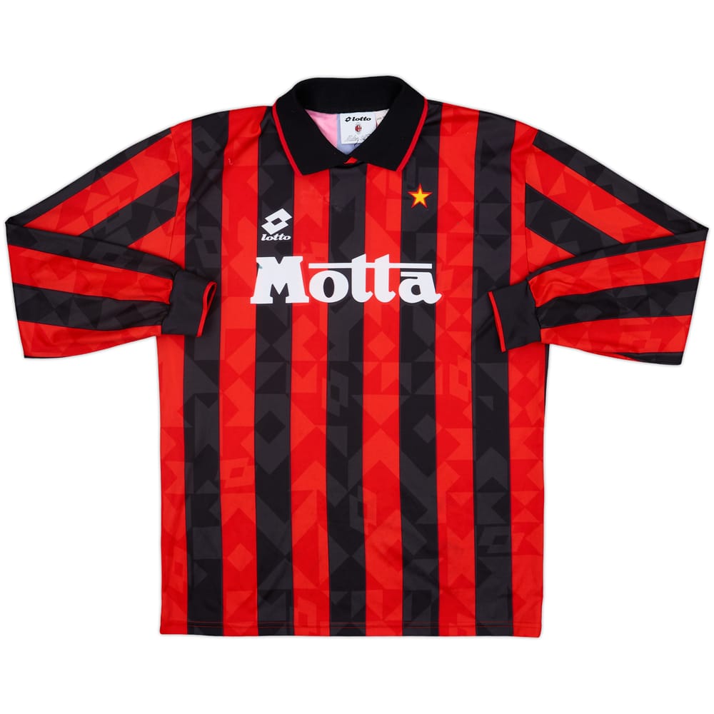 1993-94 AC Milan Home L/S Shirt - 8/10 - (L)