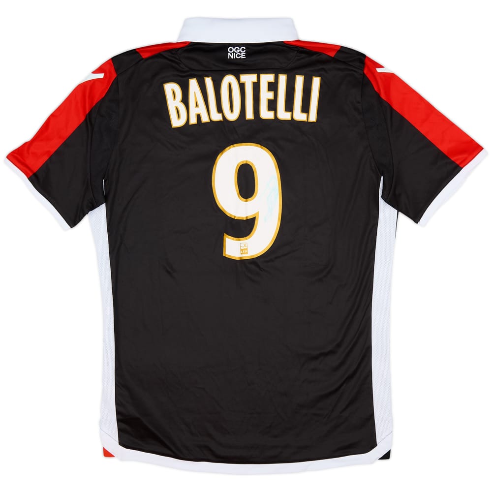 2017-18 Nice Signed Home Shirt Balotelli #9 - 8/10 - (L)