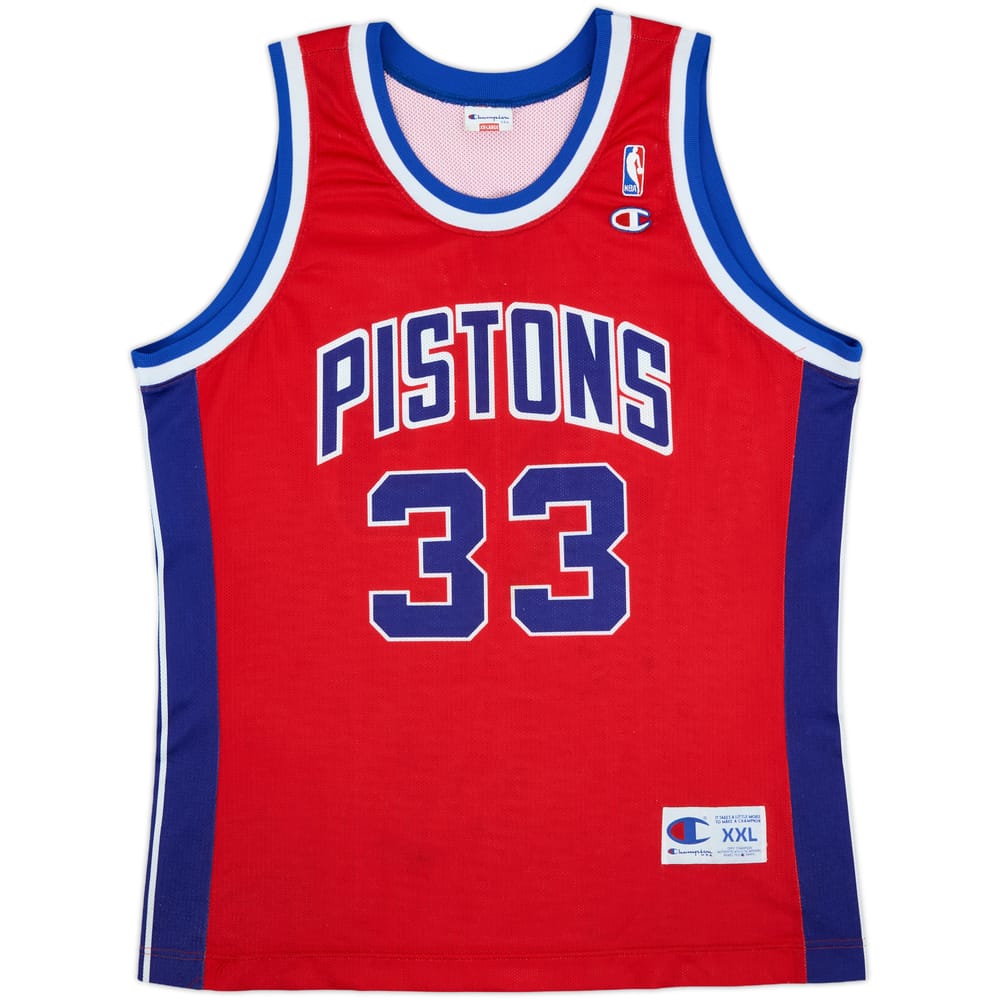 1994-96 Detroit Pistons Hill #33 Champion Jersey - 8/10 - (XXL)