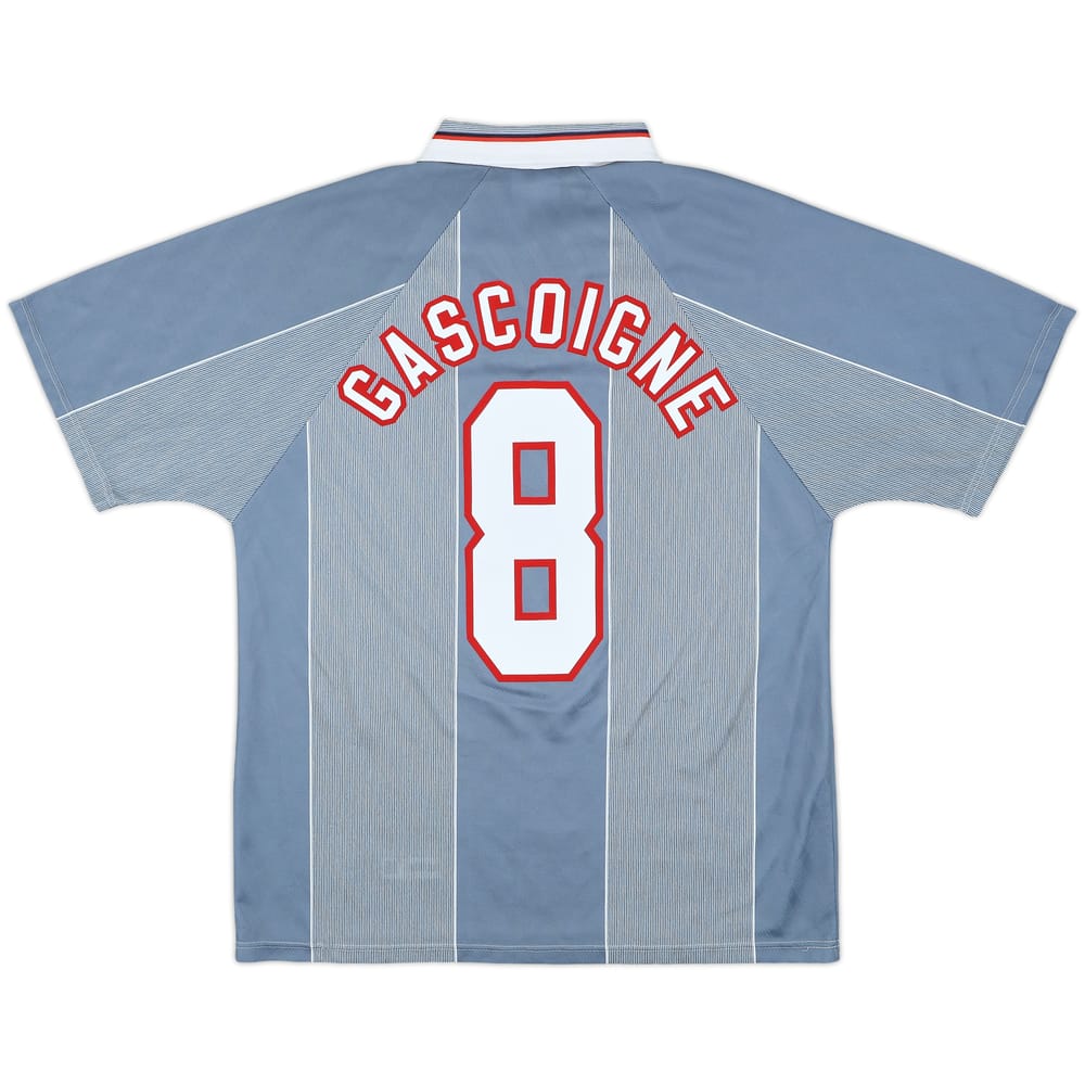 1996-97 England Away Shirt Gascoigne #8 - 8/10 - (L)