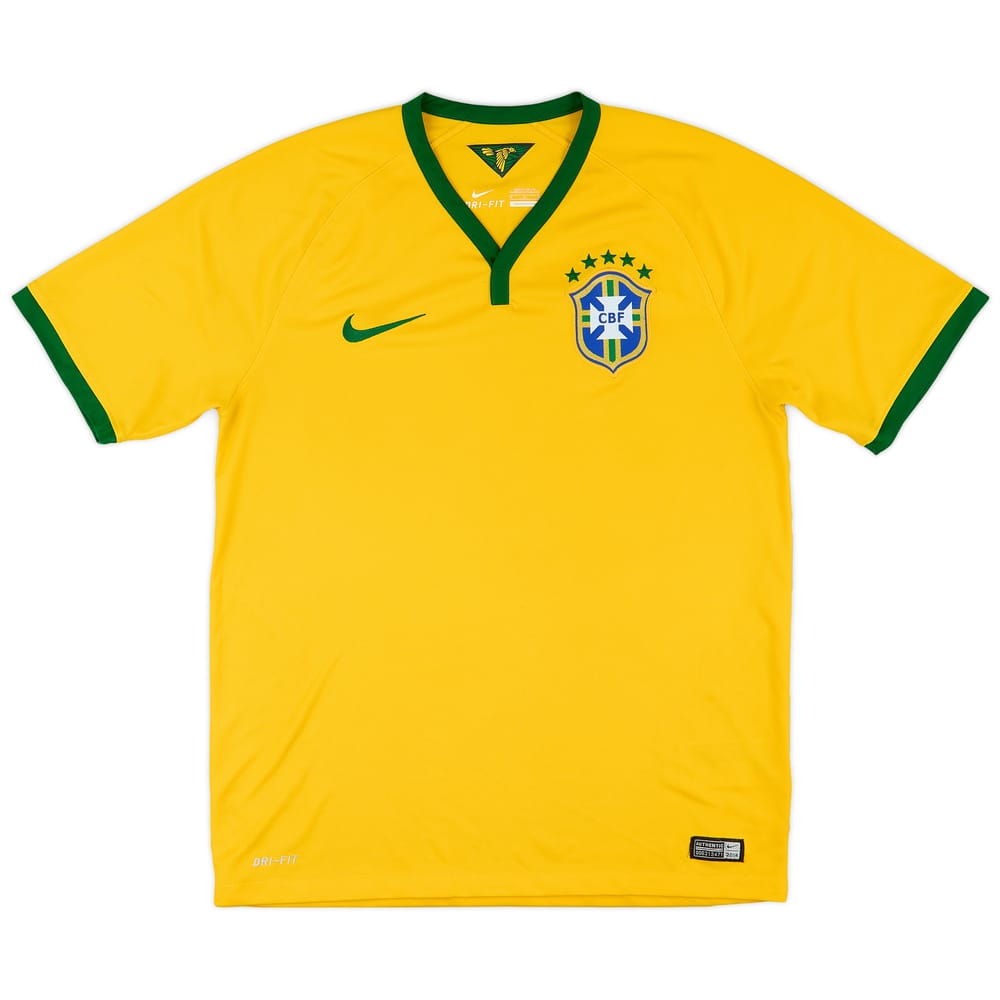 2014-15 Brazil Home Shirt - 9/10 - (M)