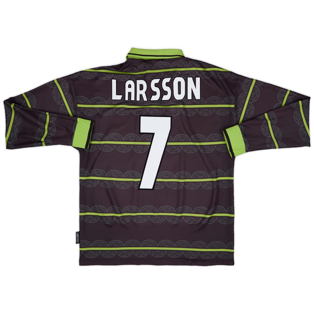 1998-99 Celtic Away L/S Shirt Larsson #7 - 7/10 - (L)