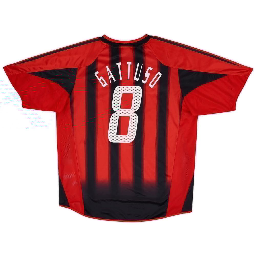 2004-05 AC Milan Home Shirt Gattuso #8 - 8/10 - (XL)