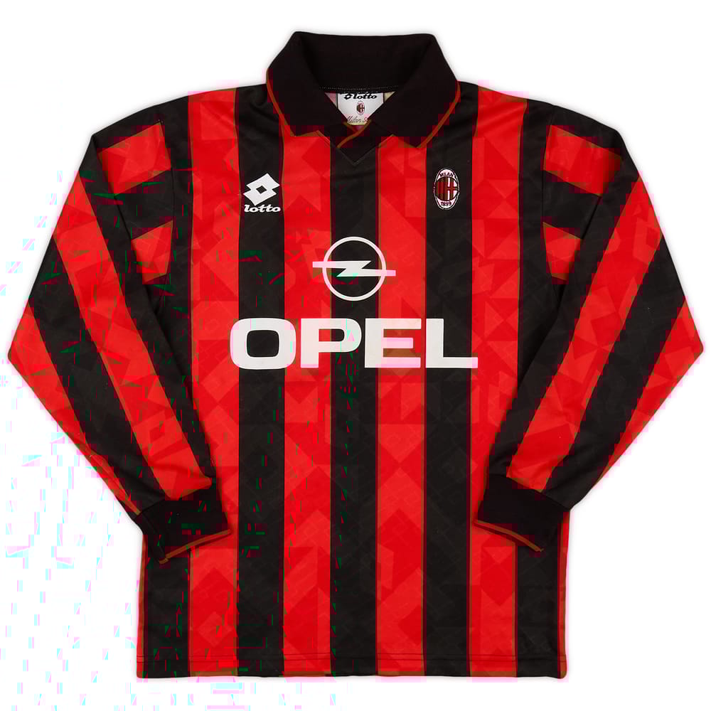1995-96 AC Milan Home L/S Shirt #8 - 7/10 - (XS)
