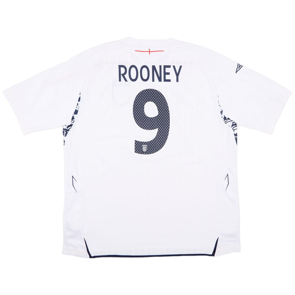 2007-09 England Home Shirt Rooney #9 - 7/10 - (3XL)