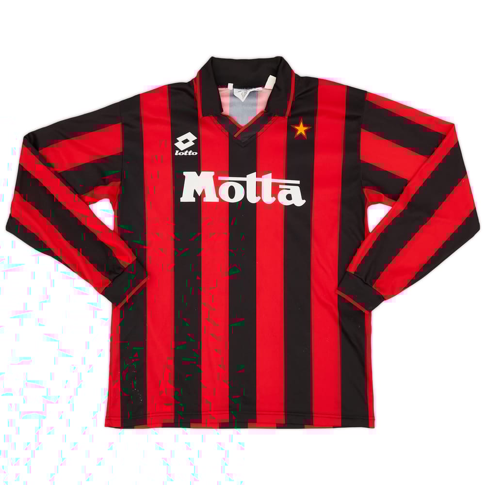 1993-94 AC Milan Home L/S Shirt - 9/10 - (S)