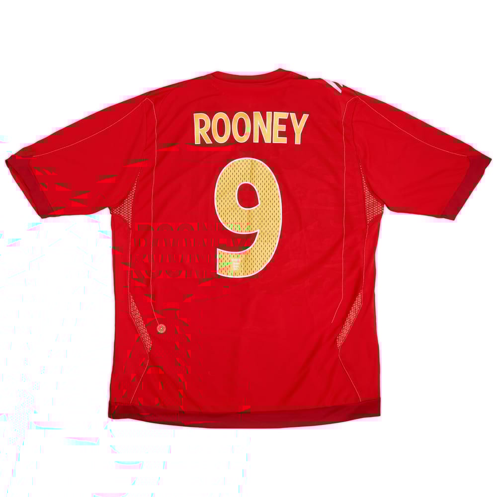 2006-08 England Away Shirt Rooney #9 - 9/10 - (XL)