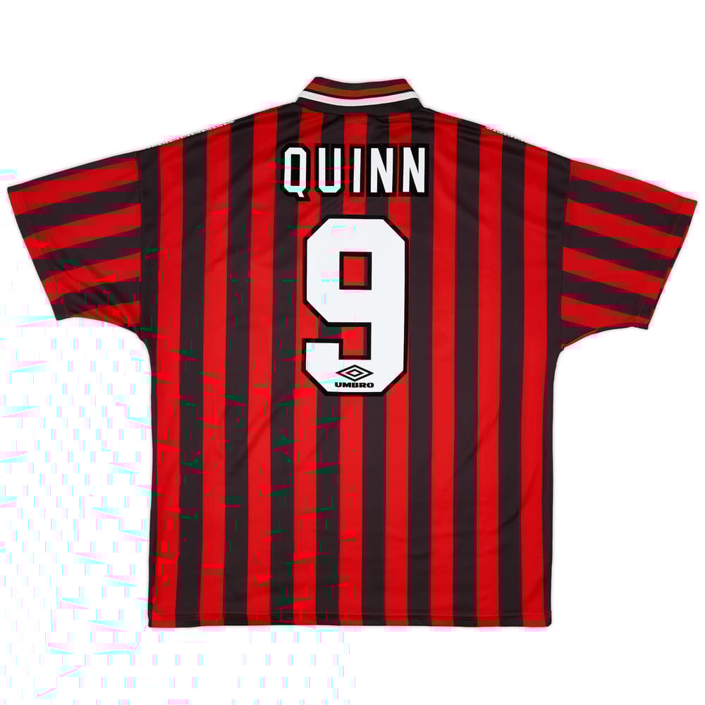 1994-96 Manchester City Away Shirt Quinn #9 - 8/10 - (XL)