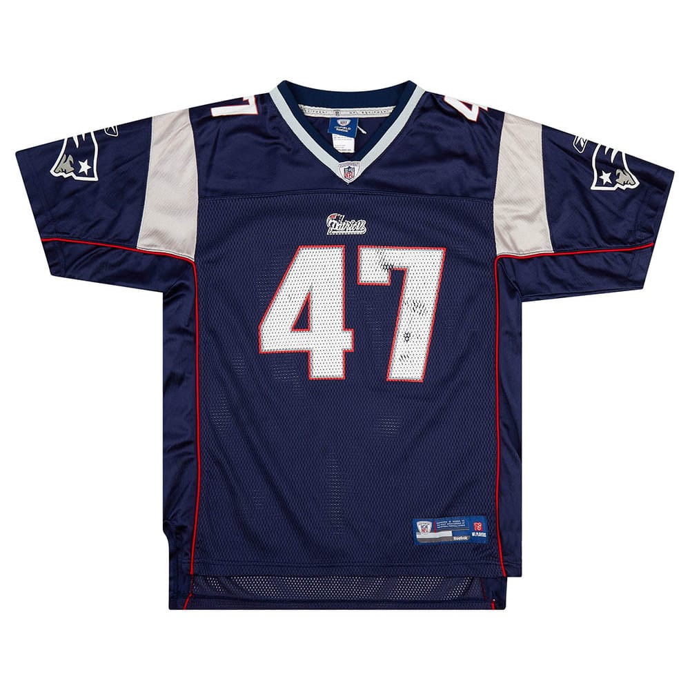 2008 New England Patriots Lynch #47 Reebok On Field Jersey (Home) Y