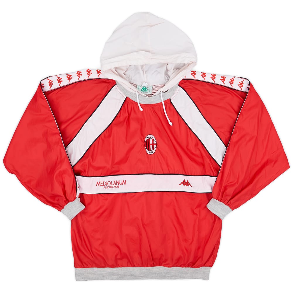 1988-90 AC Milan Kappa Hooded Drill Top - 6/10 - (M)