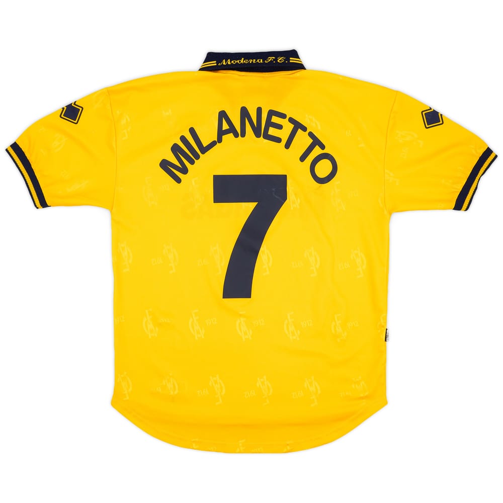 2001-04 Modena Home Shirt Milanetto #7 - 7/10 - (L)