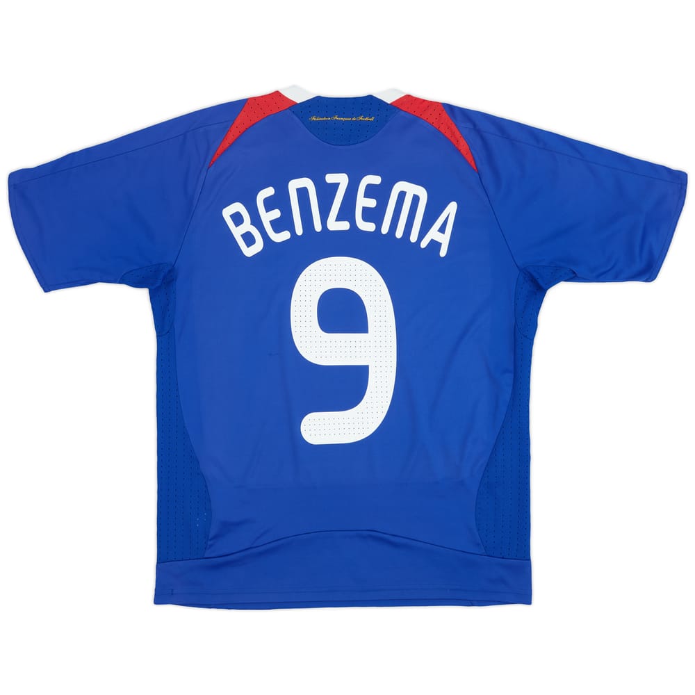 2007-08 France Home Shirt Benzema #9 - 6/10 - (M)