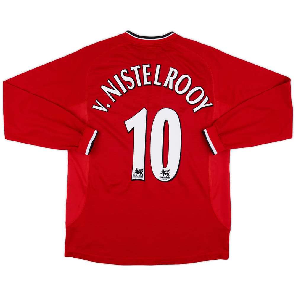 2000-02 Manchester United Home L/S Shirt V.Nistelrooy #10 - 9/10 - (L)