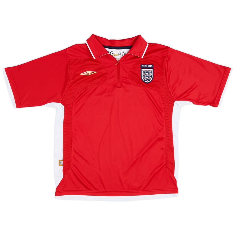 2007-09 England Umbro 1/4 Zip Polo Shirt - 9/10 - (XL.Boys)