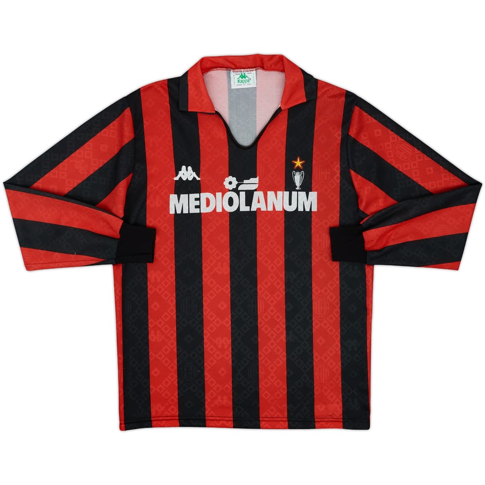 1989-90 AC Milan Home L/S Shirt - 8/10 - (L)