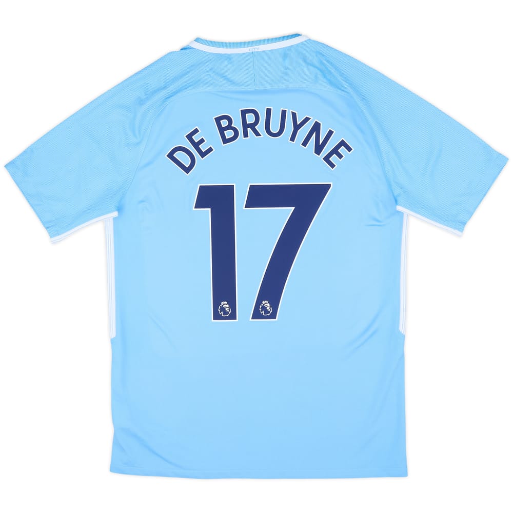 2017-18 Manchester City Home Shirt De Bruyne #17 - 9/10 - (M)