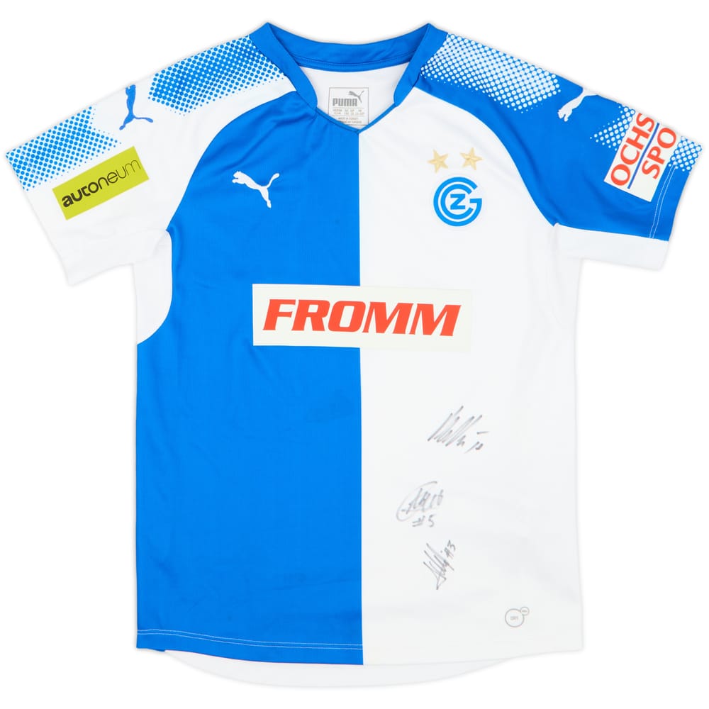 2017-18 Grasshoppers Signed Home Shirt - 9/10 - (11-12 Years)
