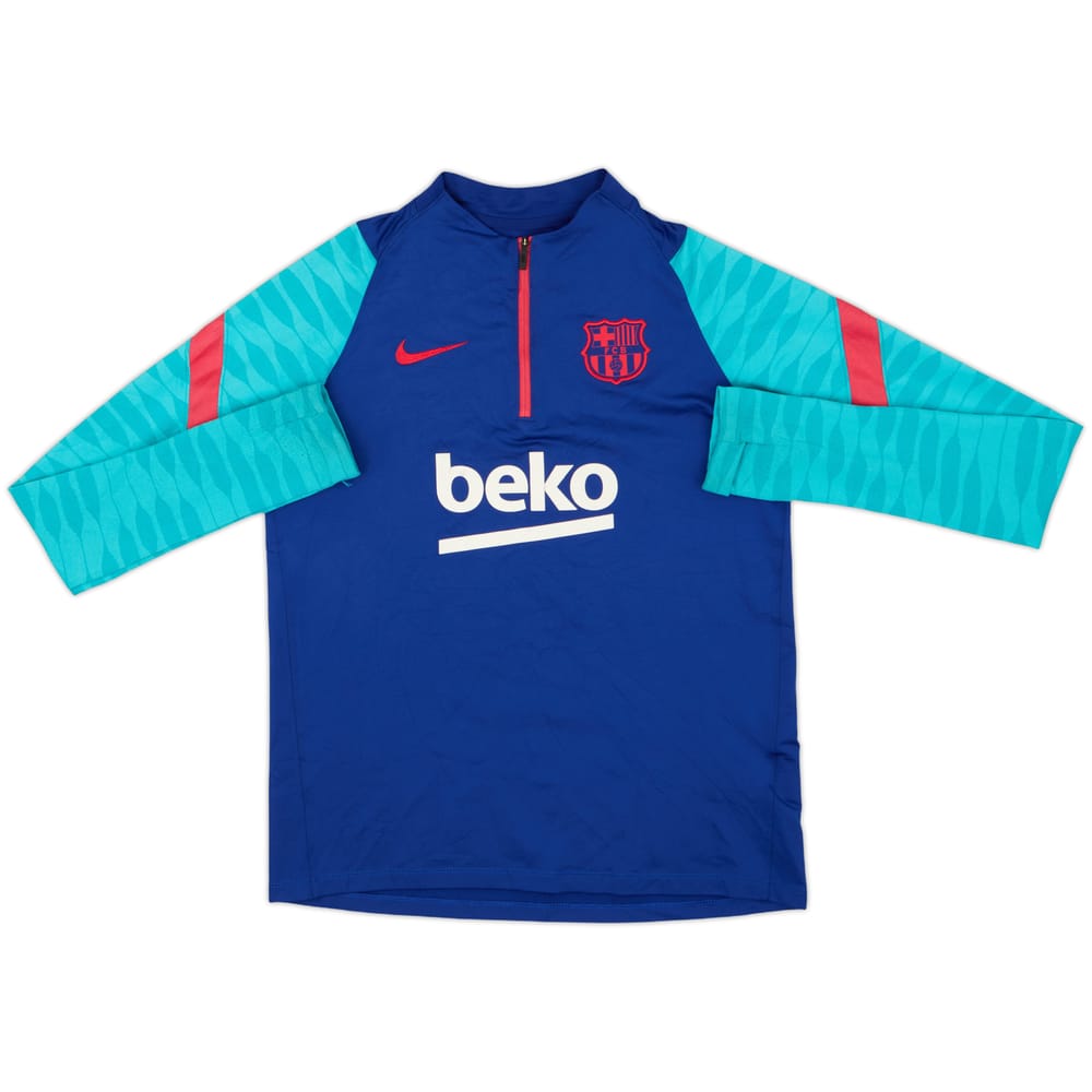 2021-22 Barcelona Nike 1/4 Zip Drill Top - 7/10 - (14-15 Years)
