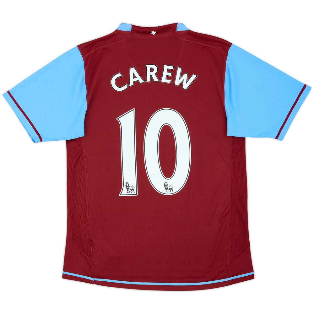 Camiseta de local del Aston Villa 2007-08 Carew #10 - 8/10 - (S)