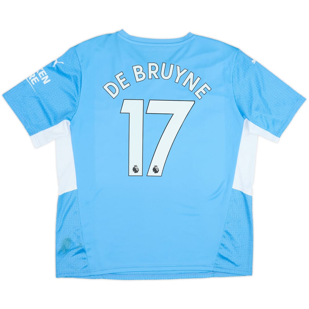 2021-22 Manchester City Home Shirt De Bruyne #17 - 6/10 - (XL)
