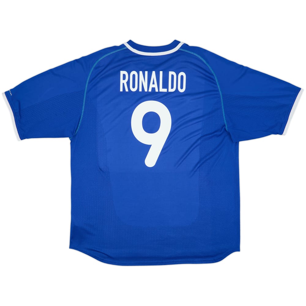 2000-02 Brasil Camiseta Visitante Ronaldo #9 - 8/10 - (XXL)
