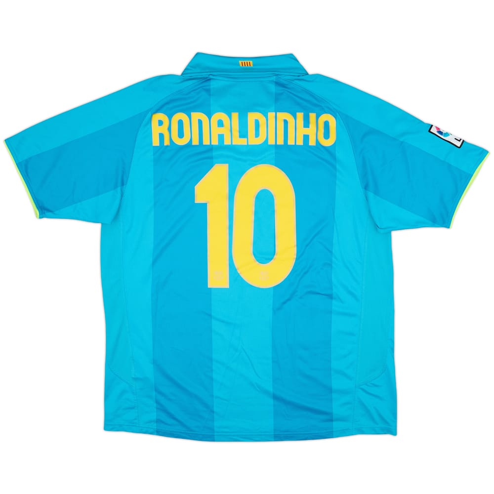 2007-09 Barcelona Away Shirt Ronaldinho #10 - 8/10 - (XL)