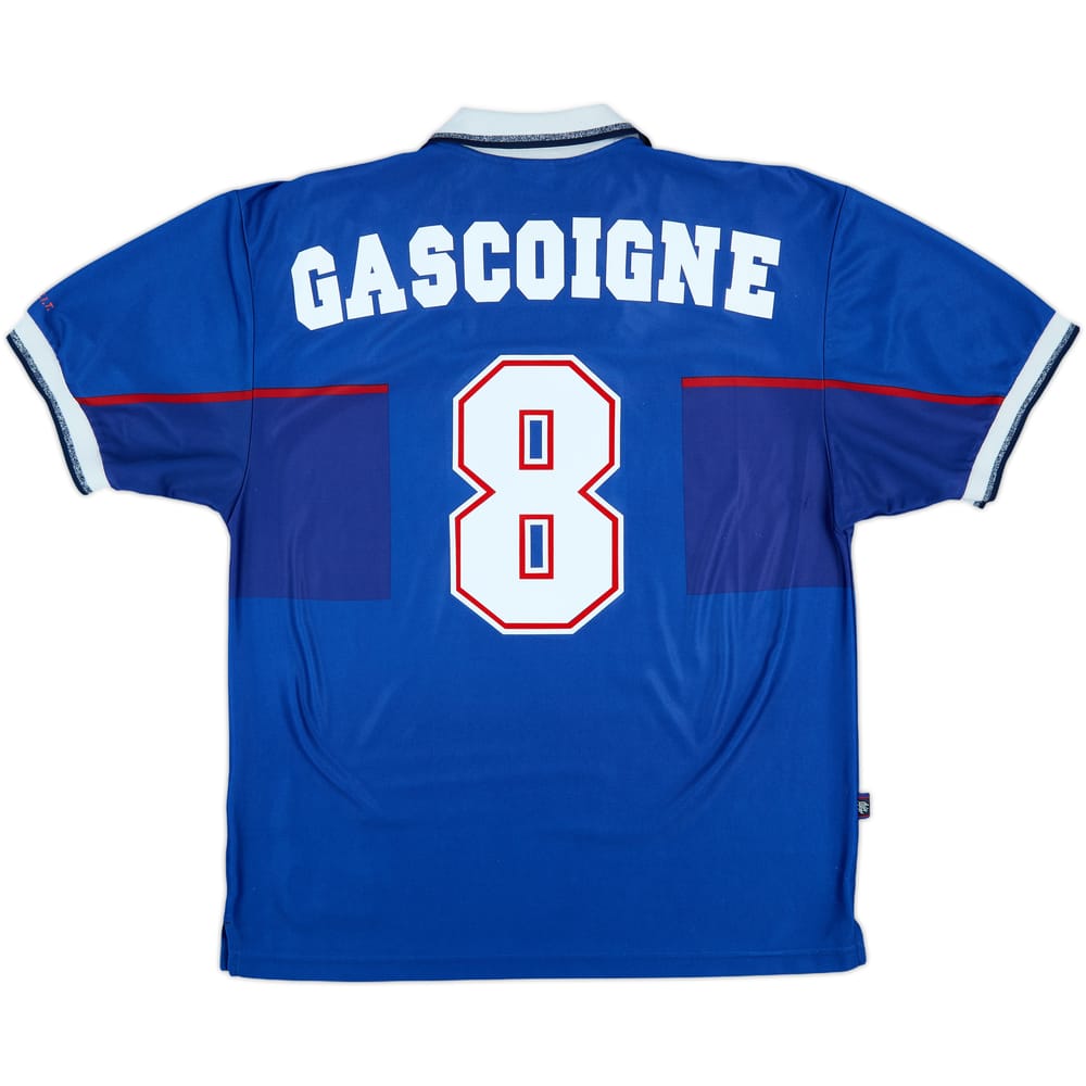 1997-99 Rangers Home Shirt Gascoigne #8 - 8/10 - (L)