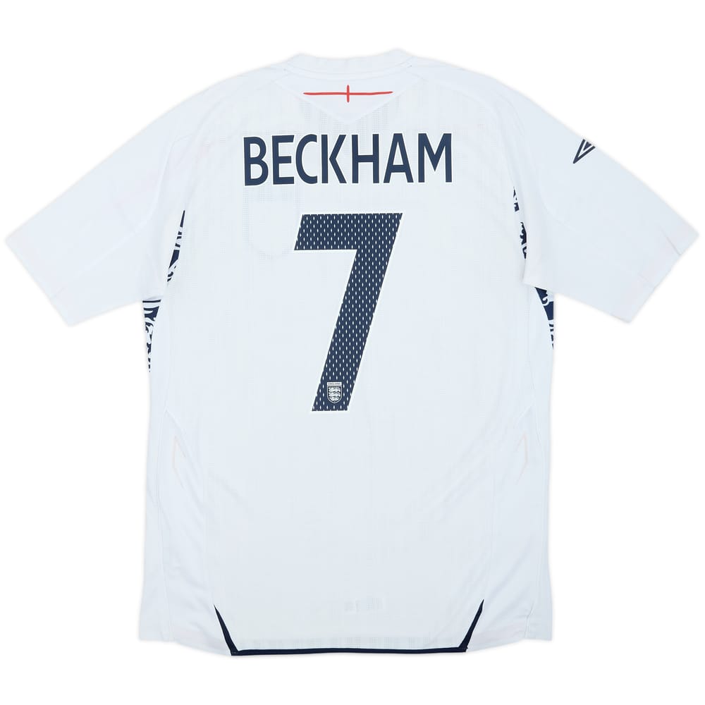 2007-09 England Home Shirt Beckham #7 - 5/10 - (M)