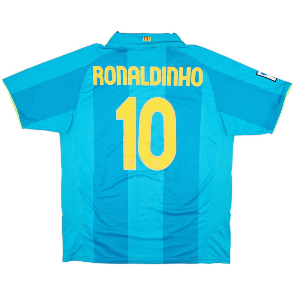 2007-09 Barcelona Away Shirt Ronaldinho #10 - 9/10 - (XL)