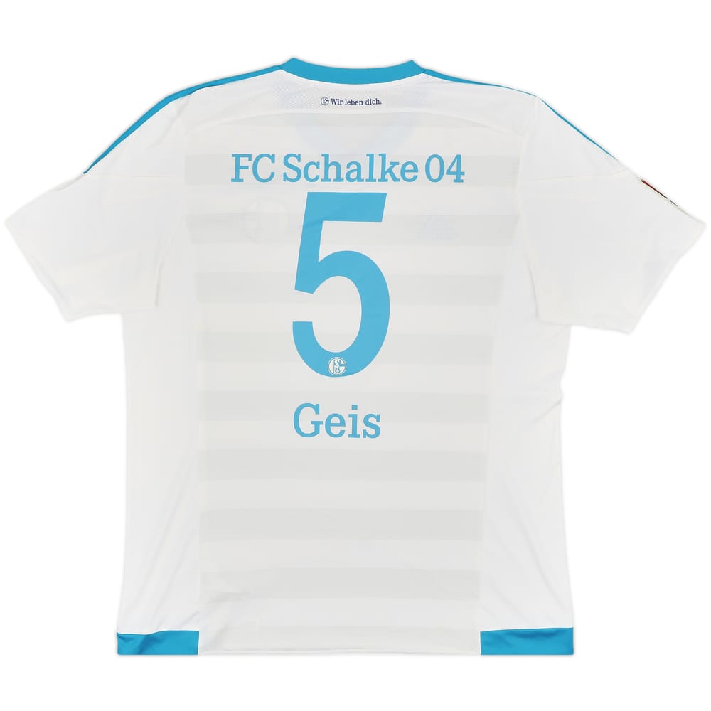 2015-17 Schalke Away Shirt Geis #5 - 9/10 - (XL)