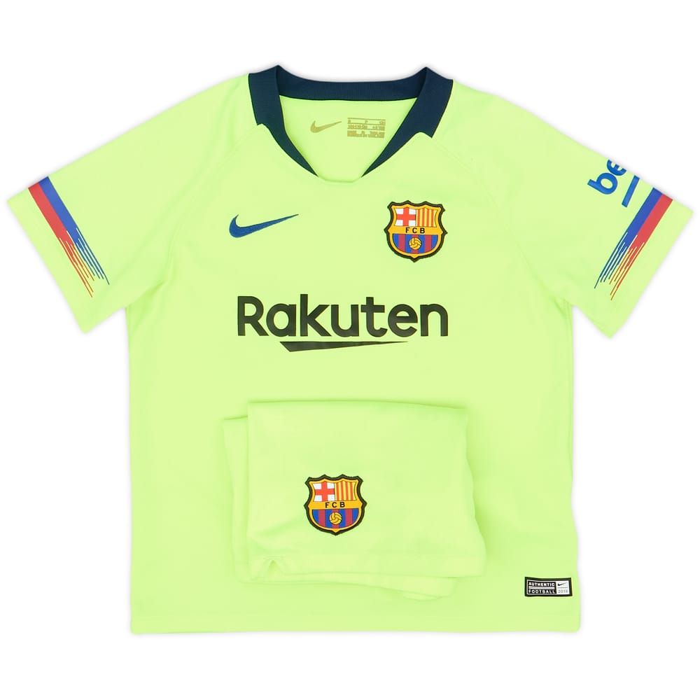2018-19 Barcelona Away Shirt & Shorts - 7/10 - (4-5 Years)