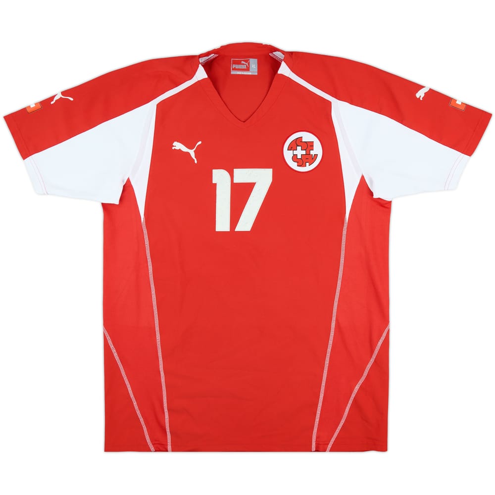 2004-06 Switzerland Match Issue Home Shirt #17