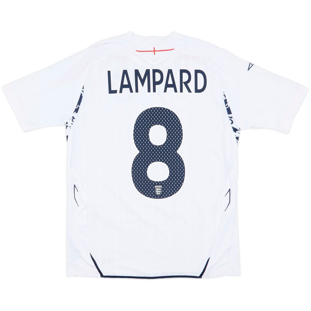 2007-09 England Home Shirt Lampard #8 - 7/10 - (XL.Boys)