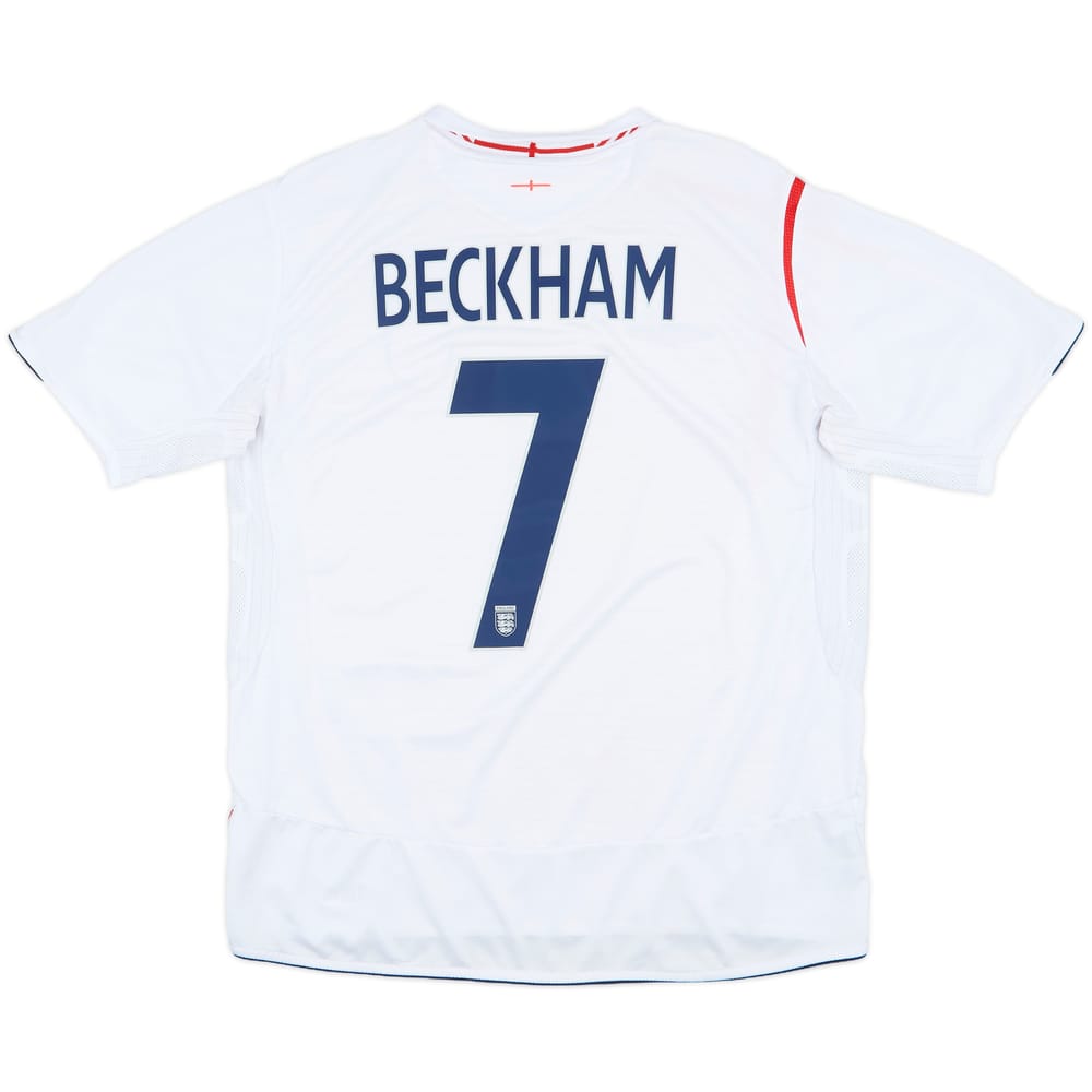 2005-07 England Home Shirt Beckham #7 - 6/10 - (XL)