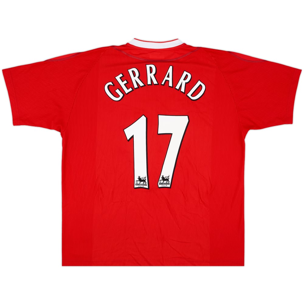 2002-04 Liverpool Home Shirt Gerrard #17 - 6/10 - (XL)