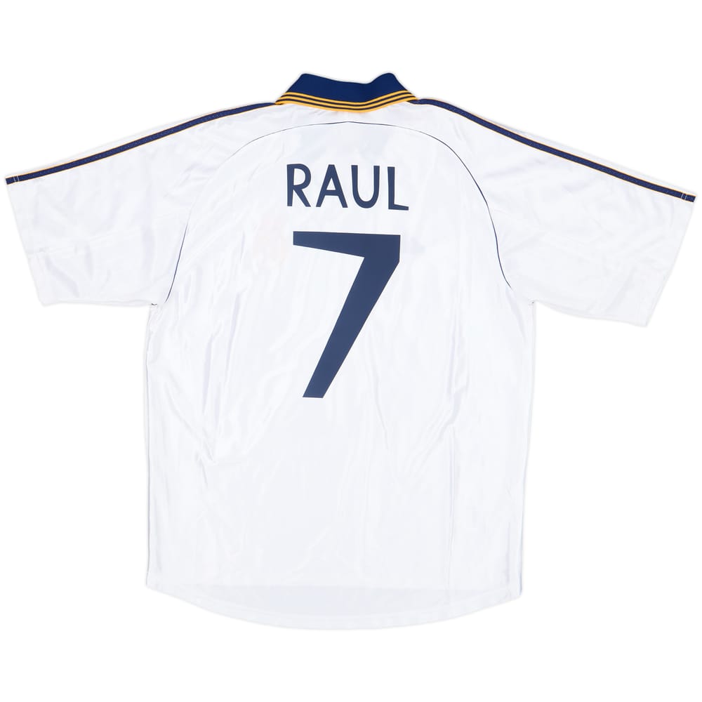 1998-00 Real Madrid Home Shirt Raul #7 - 9/10 - (L)