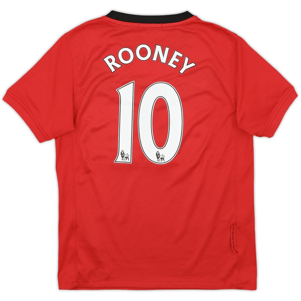2009-10 Manchester United Home Shirt Rooney #10 - 8/10 - (S.Boys)