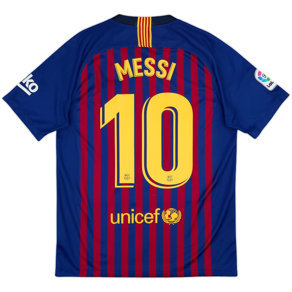 2018-19 Barcelona Home Shirt Messi #10 - 9/10 - (M)