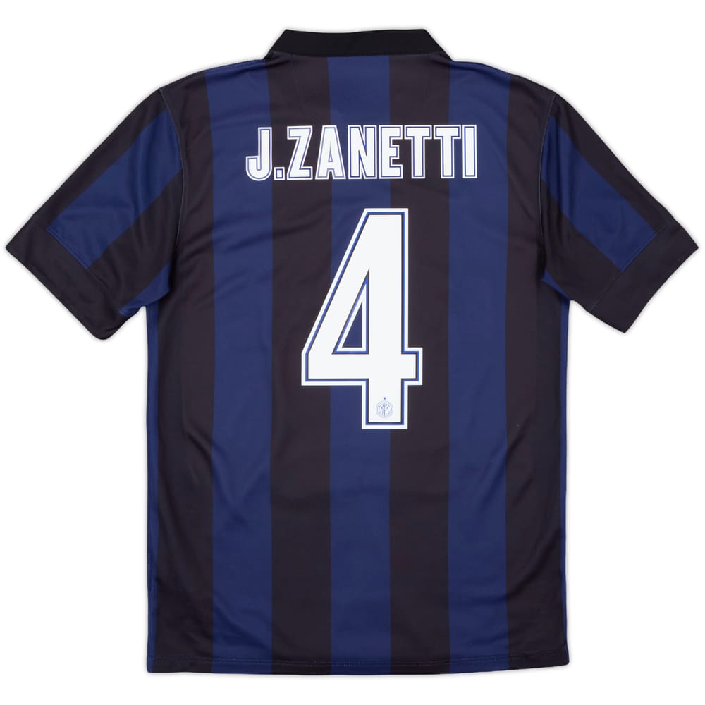 2013-14 Inter Milan Home Shirt J. Zanetti #4 - 9/10 - (S)