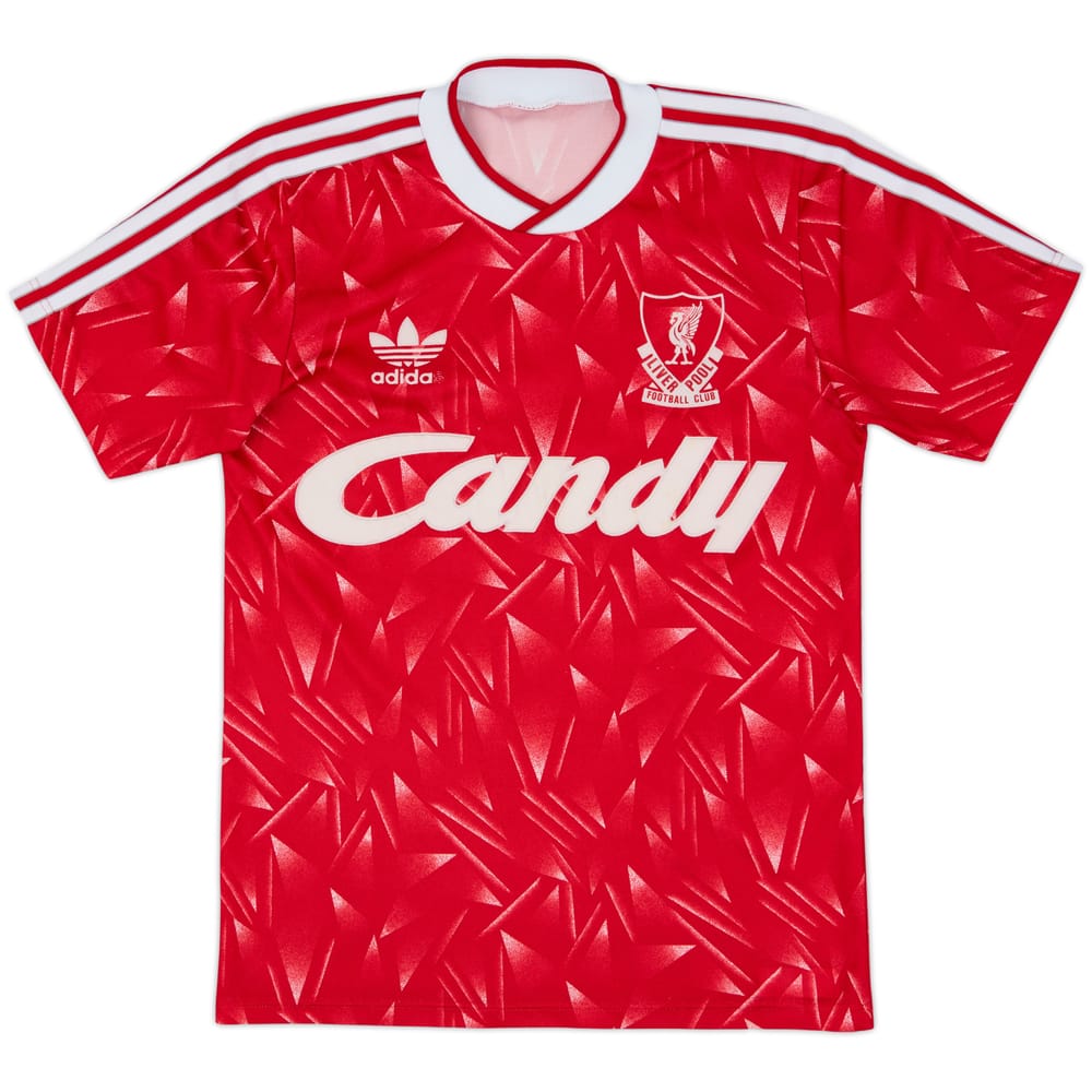 1989-91 Liverpool Home Shirt - 8/10 - (L.Boys)