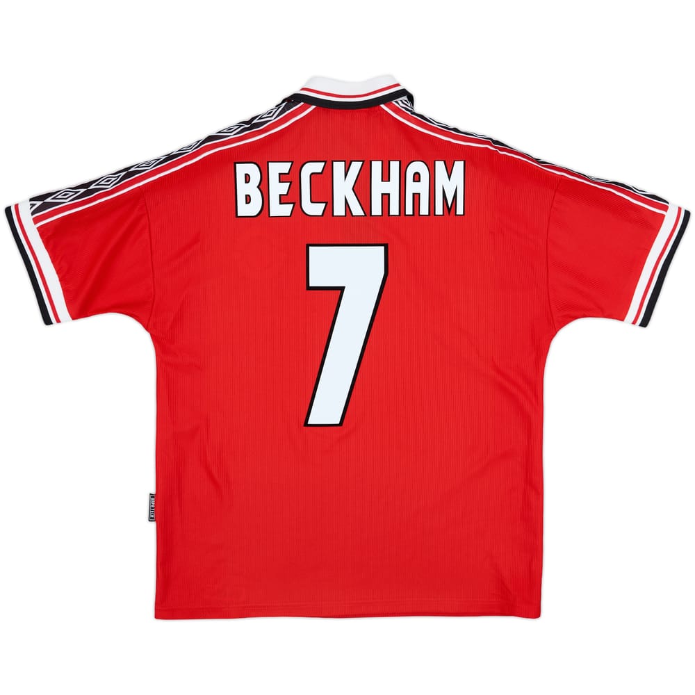 1998-00 Manchester United Home Shirt Beckham #7 - 8/10 - (M)
