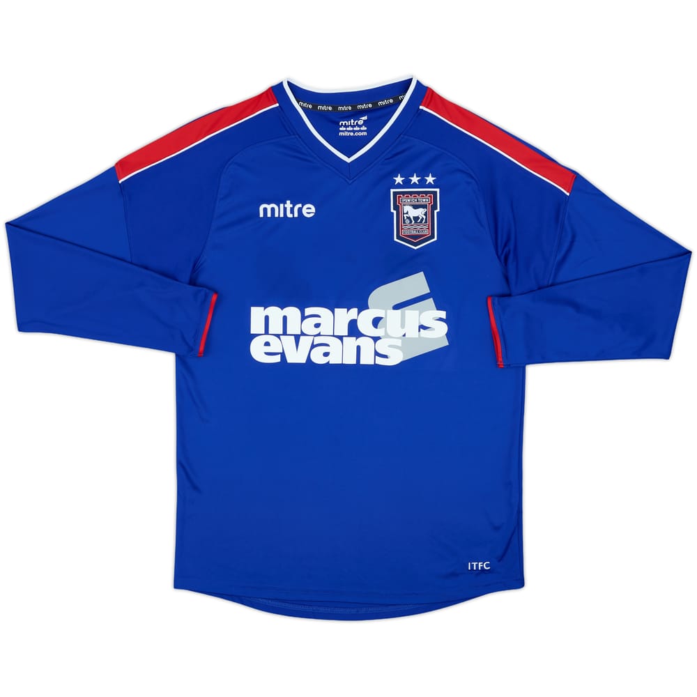 2012-13 Ipswich Home L/S Shirt - 8/10 - (S)
