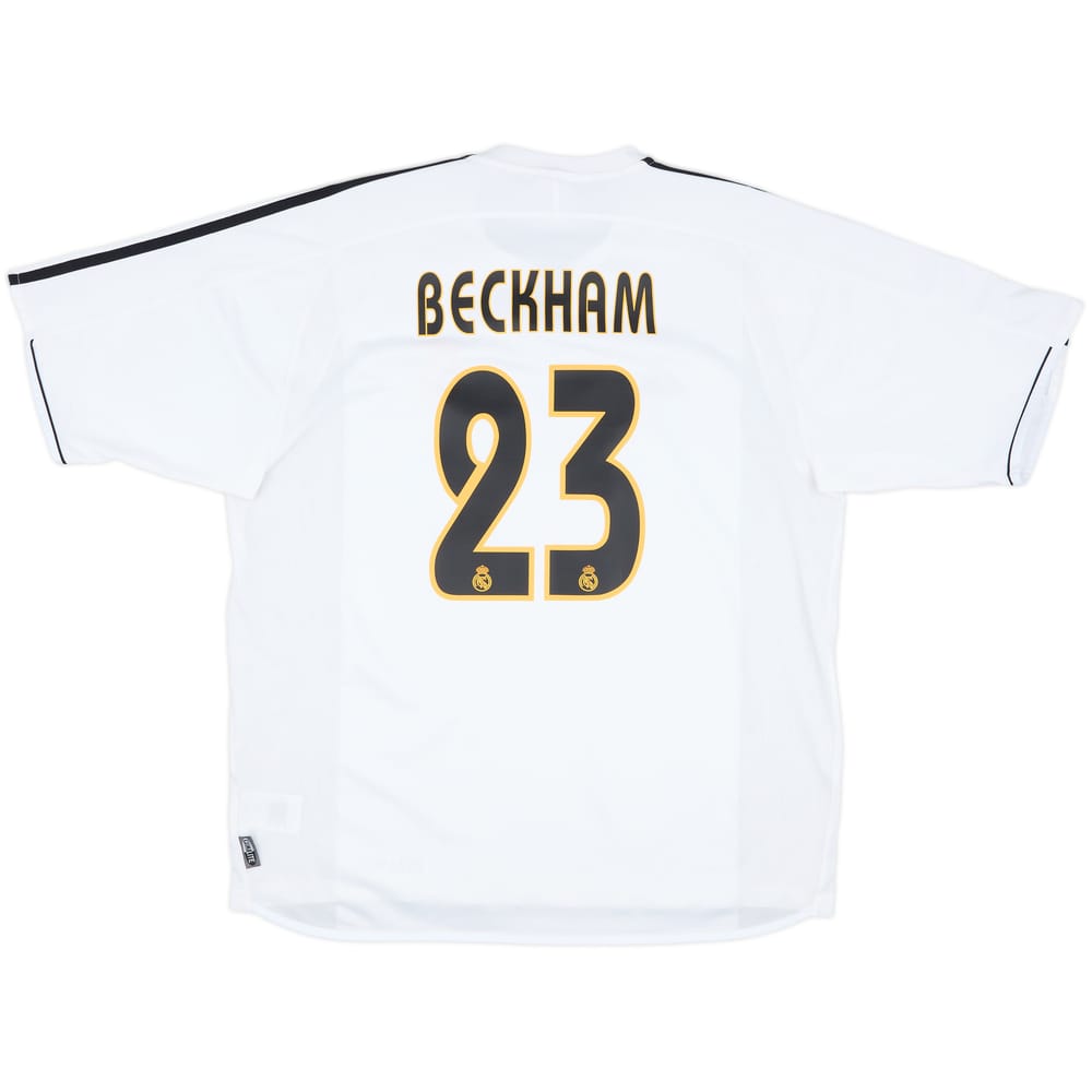 2003-04 Real Madrid Home Shirt Beckham #23 - 8/10 - (XL)