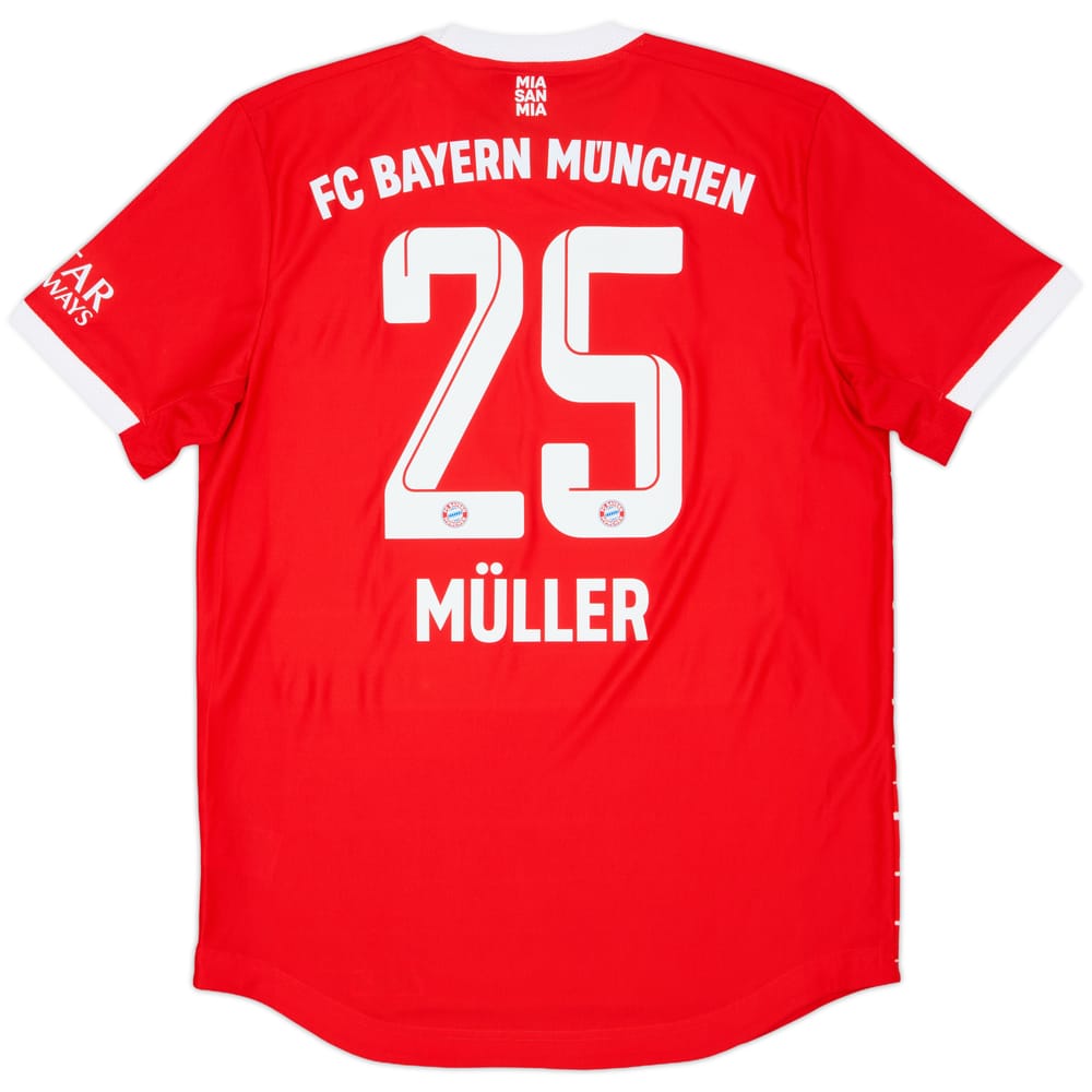2022-23 Bayern Munich Authentic Home Shirt Muller #25 (M)