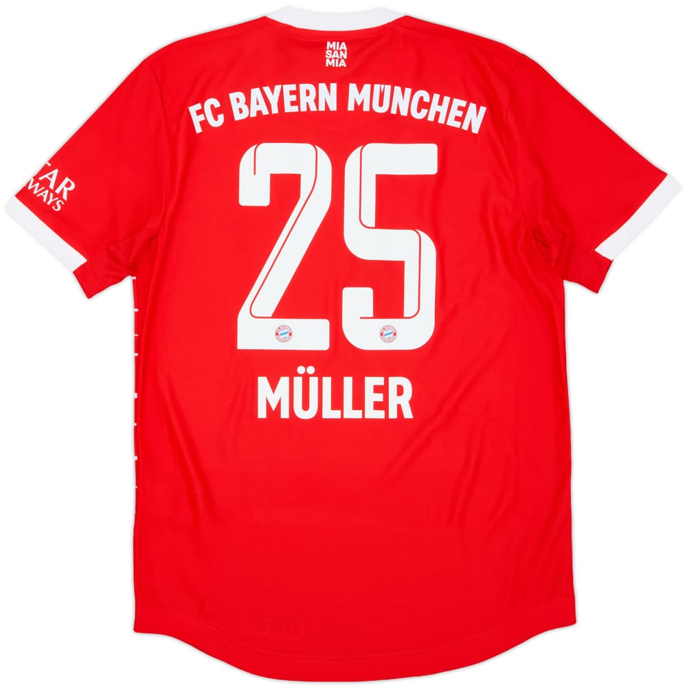 2022-23 Bayern Munich Authentic Home Shirt Muller #25 (S)