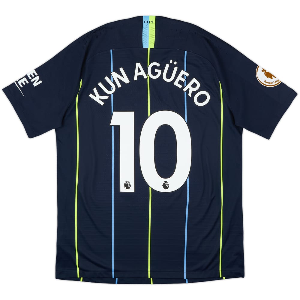 2018-19 Manchester City Authentic Away Shirt Kun Aguero #10 - 10/10 - (L)