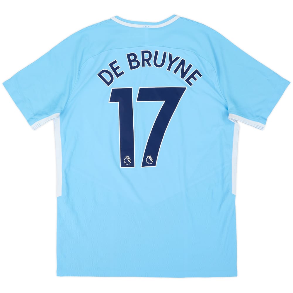 2017-18 Manchester City Authentic Home Shirt De Bruyne #17 - 8/10 - (L)